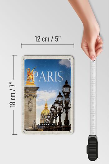Panneau de voyage en étain 12x18cm, rétro, Paris, France, photo, décoration cadeau 5
