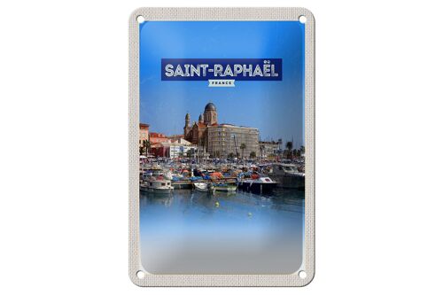Blechschild Reise 12x18cm Saint-Raphaël France Hafenstadt Schild