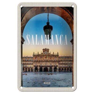 Targa in metallo da viaggio 12x18 cm Salamanca Spagna Architettura regalo