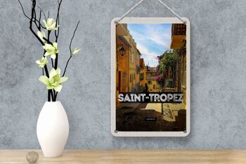 Panneau de voyage en étain, 12x18cm, Saint Tropez, France, Port, cadeau 4