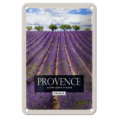 Cartel de chapa de viaje 12x18cm provence alpes costa azul cartel de lavanda