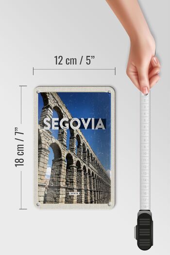Panneau de voyage en étain 12x18cm, décoration des aqueducs romains de Ségovie, espagne 5