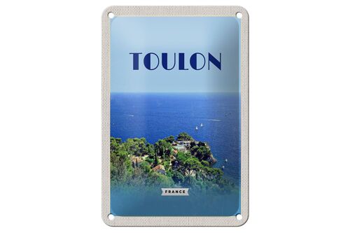 Blechschild Reise 12x18cm Toulon France Meer Urlaub Poster Dekoration