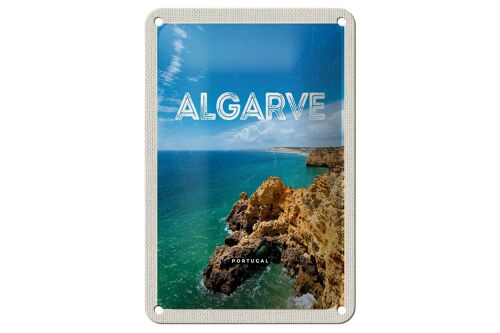 Blechschild Reise 12x18cm Algarve Portugal Meer Urlaub Dekoration