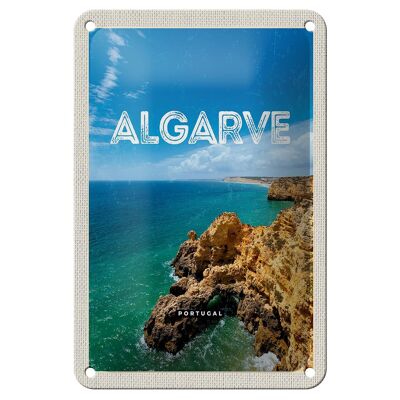 Targa in metallo da viaggio 12x18 cm Algarve Portogallo Decorazione vacanza al mare