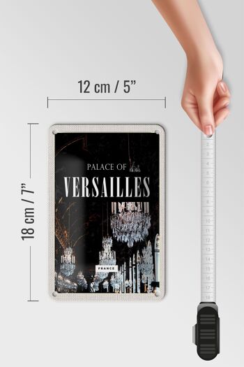 Panneau de voyage en étain, 12x18cm, château de Versailles, France 5