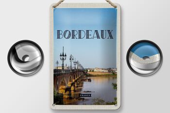 Panneau de voyage en étain, 12x18cm, Bordeaux, France, Destination de voyage, cadeau 2