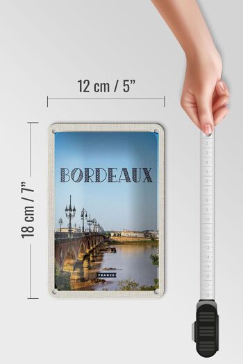 Panneau de voyage en étain, 12x18cm, Bordeaux, France, Destination de voyage, cadeau 5