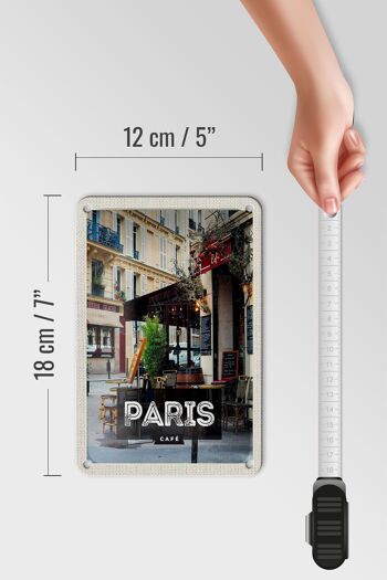 Panneau de voyage en étain, 12x18cm, affiche de Destination de voyage, café de Paris, signe cadeau 5