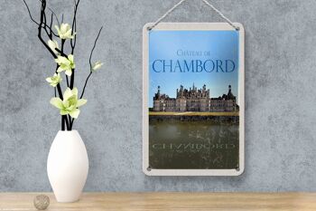 Panneau de voyage en étain 12x18cm, décoration rétro du château de Chambord 4