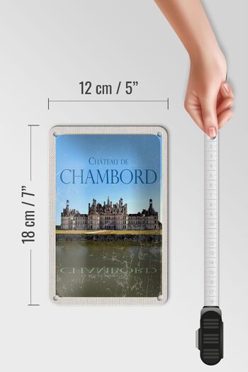 Panneau de voyage en étain 12x18cm, décoration rétro du château de Chambord 5