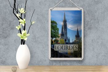Plaque de voyage en étain 12x18cm, décoration des Sanctuaires Notre-Dame de Lourdes 4