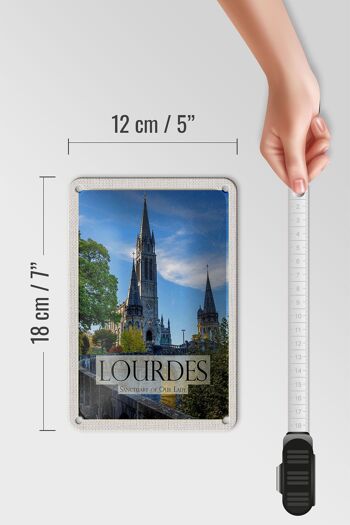 Plaque de voyage en étain 12x18cm, décoration des Sanctuaires Notre-Dame de Lourdes 5