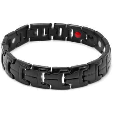 Black and gold magnetic steel bracelet