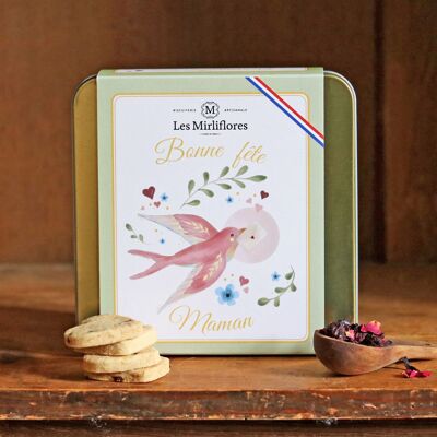 Box Día de la Madre: galletas de mantequilla con pepitas de fresa e infusión de frutos rojos
