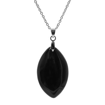 Collier en acier - onyx