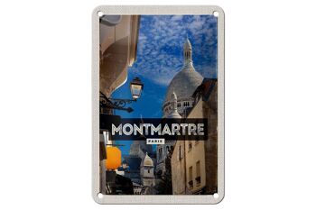 Panneau de voyage en étain 12x18cm, décoration de Destination de voyage Montmartre Paris collines 1
