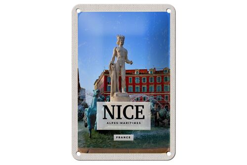 Blechschild Reise 12x18cm NICE Alpes-Maritimes France Geschenk Schild