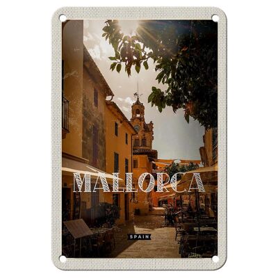 Cartel de chapa de viaje, 12x18cm, Mallorca, España, destino de vacaciones, casco antiguo