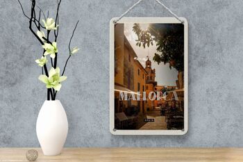Panneau de voyage en étain 12x18cm, panneau de la vieille ville de Majorque, espagne, Destination de vacances 4