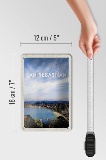 Panneau solaire de voyage en étain, 12x18cm, saint-sébastien, espagne, vacances en mer, signe solaire 5