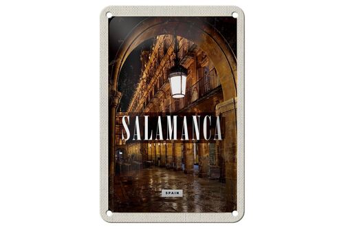 Blechschild Reise 12x18cm Salamanca Spain Architektur Retro Dekoration