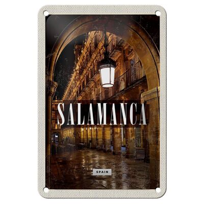 Blechschild Reise 12x18cm Salamanca Spain Architektur Retro Dekoration