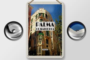 Panneau de voyage en étain 12x18cm, décoration de la vieille ville de Palma de majorque, espagne 2