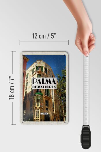 Panneau de voyage en étain 12x18cm, décoration de la vieille ville de Palma de majorque, espagne 5
