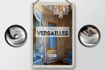 Panneau de voyage en étain, 12x18cm, château de Versailles, France, panneau de Destination de voyage 2