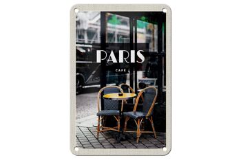 Panneau de voyage en étain 12x18cm, affiche de décoration rétro pour café de Paris, Destination de voyage 1