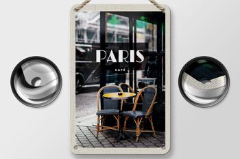 Panneau de voyage en étain 12x18cm, affiche de décoration rétro pour café de Paris, Destination de voyage 2
