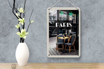 Panneau de voyage en étain 12x18cm, affiche de décoration rétro pour café de Paris, Destination de voyage 4
