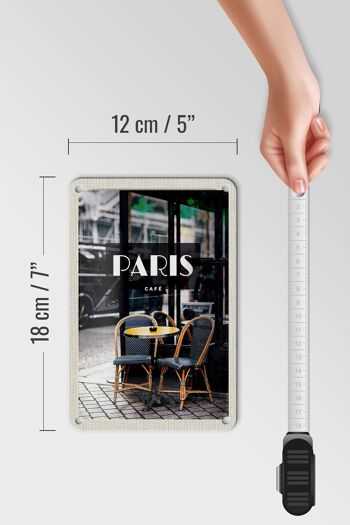Panneau de voyage en étain 12x18cm, affiche de décoration rétro pour café de Paris, Destination de voyage 5