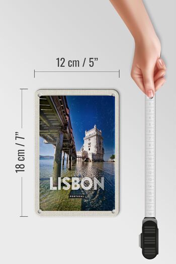 Signe de voyage en étain, 12x18cm, lisbonne Portugal, Destination de voyage en mer, signe de vacances 5