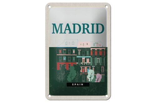 Blechschild Reise 12x18cm Madrid Spain Erringungen Retro Dekoration