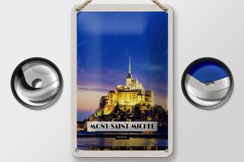 Panneau de voyage en étain, 12x18cm, panneau de Destination de voyage Moint-saint-michel France 2