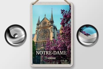 Panneau de voyage en étain, 12x18cm, panneau de destination de voyage Notre-Dame de paris, signe de vacances 2