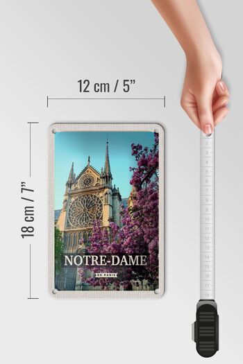 Panneau de voyage en étain, 12x18cm, panneau de destination de voyage Notre-Dame de paris, signe de vacances 5