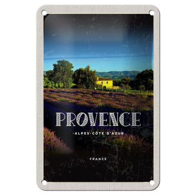 Plaque en tôle voyage 12x18cm décoration Provence-Alpes-Côte d'Azur France
