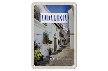 Signe de voyage en étain, 12x18cm, andalousie, espagne, vieille ville, signe de Destination de voyage 1