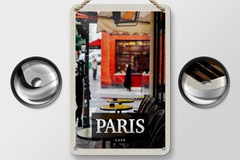 Signe en étain voyage 12x18cm, décoration de Destination café Restaurant Paris 2