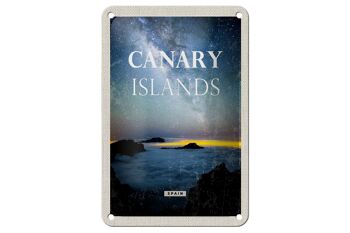 Panneau de voyage en étain 12x18cm, îles canaries, espagne, décoration d'étoiles nocturnes 1