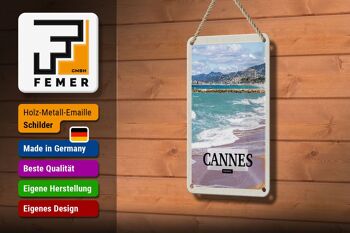 Panneau de voyage en étain, 12x18cm, Cannes, France, mer, plage, cadeau 3
