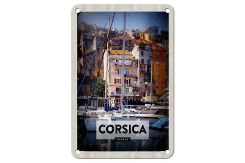 Blechschild Reise 12x18cm Corsica France Urlaubsort Geschenk Schild