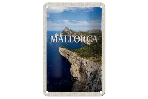 Blechschild Reise 12x18cm Mallorca Spain Meer Berge Retro Dekoration