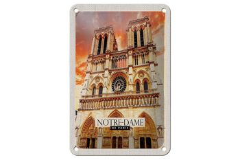 Signe en étain de voyage 12x18cm, signe artistique d'architecture Notre-Dame de Paris 1