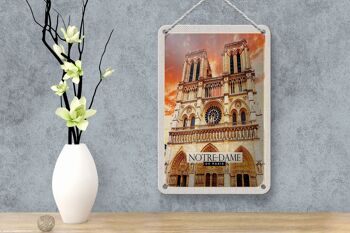 Signe en étain de voyage 12x18cm, signe artistique d'architecture Notre-Dame de Paris 4