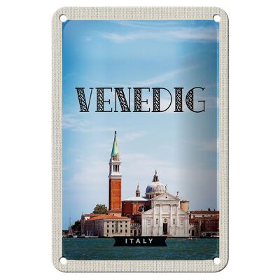 Cartel de chapa de viaje, cartel de vacaciones de turismo de Venecia, Italia, 12x18cm