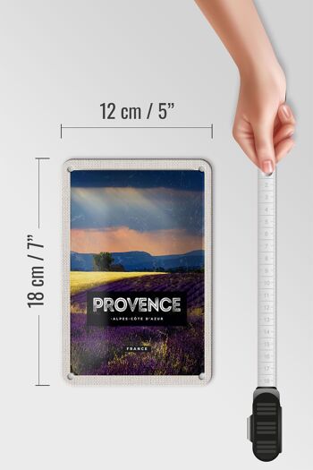 Panneau en étain voyage 12x18cm, panneau cadeau Provence Alpes côte d'azur 5
